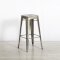 Silver Tolix Style Bar Stool