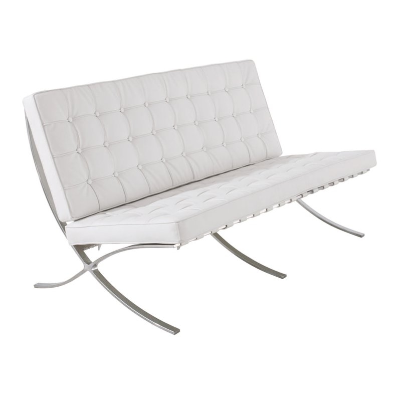 White Barcelona Style Sofa