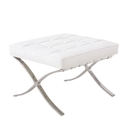 White Barcelona Style Ottoman