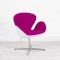 White Swan Chair - Plum Fabric