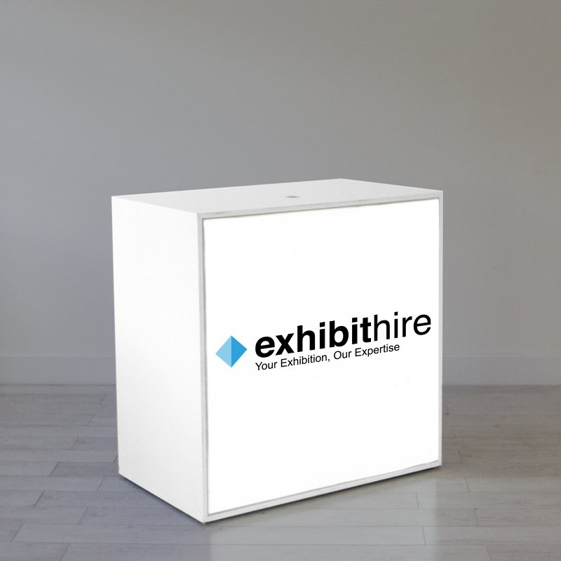 Illuminated Reception Counter White 1000 x 600 x 1000