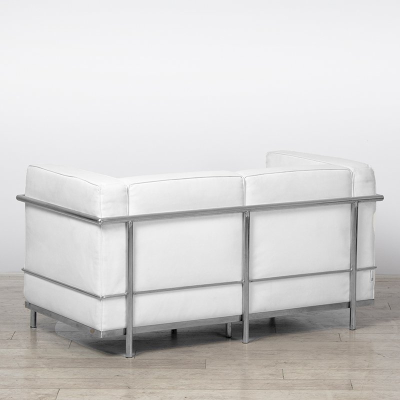2 Seater Corbusier Sofa - White