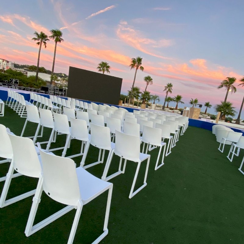 Kansas Linking Chair - White