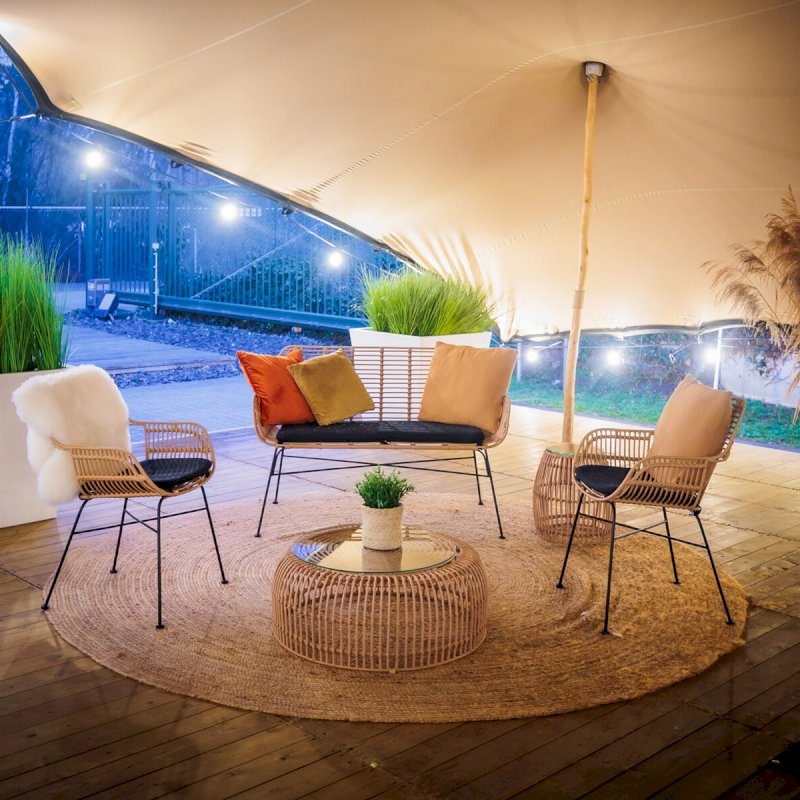 Miami Bench - Natural With White Pad