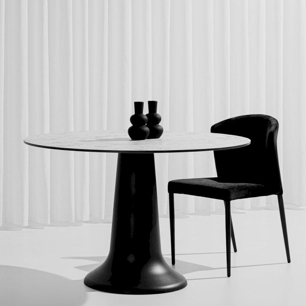 Featured: Black Knightsbridge chair with a black tube table.