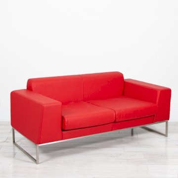 Lay Sofa - Red Leather Lay Sofa - Red Leather
