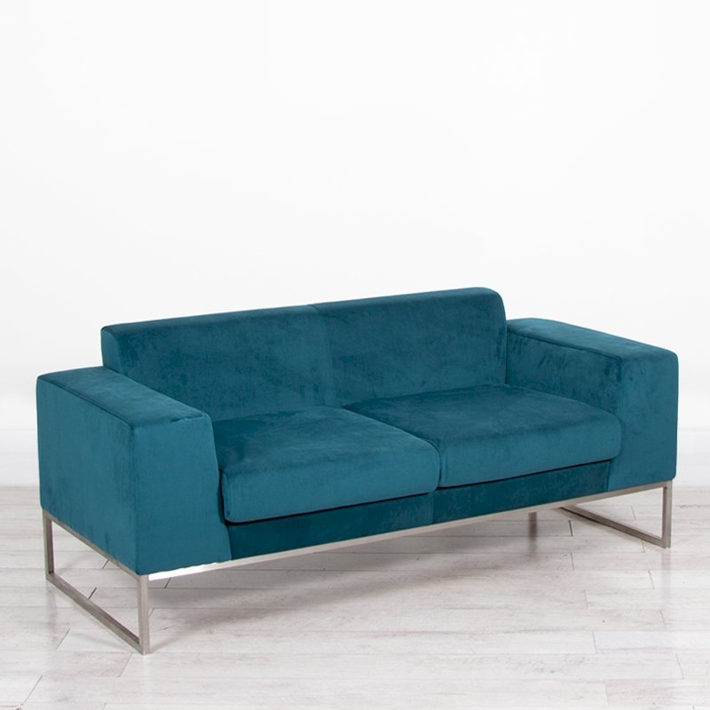 Lay Sofa - Turquoise Velvet