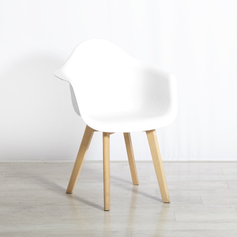 White Modular Esme Chair with Arms