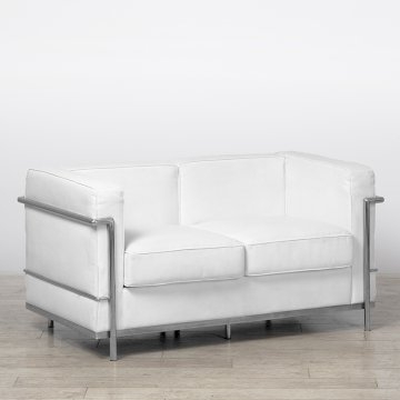 2 Seater Corbusier Sofa - White 2 Seater Corbusier Sofa - White