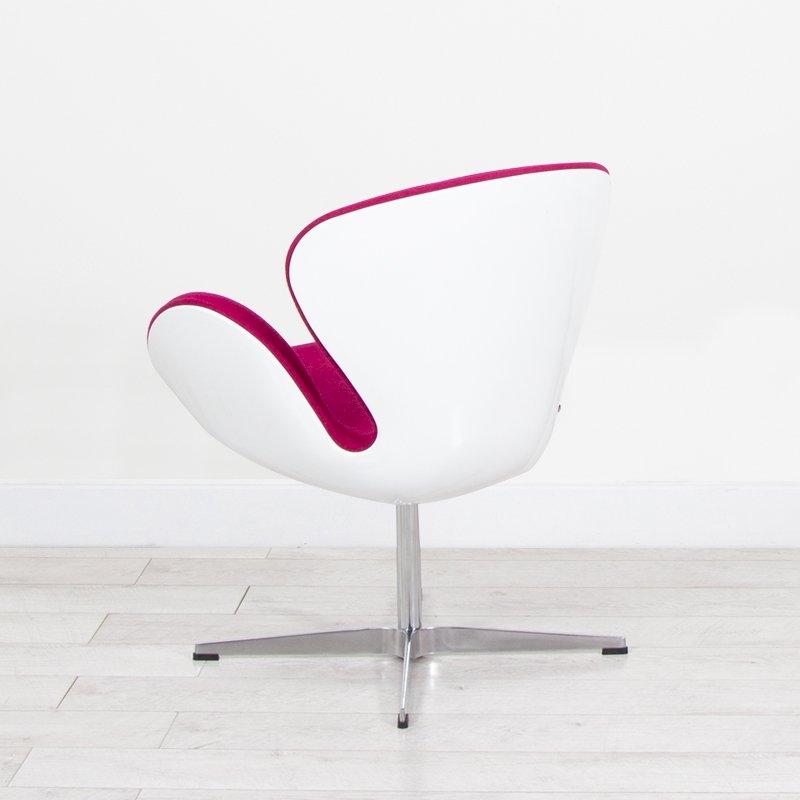 White Swan Chair - Plum Fabric