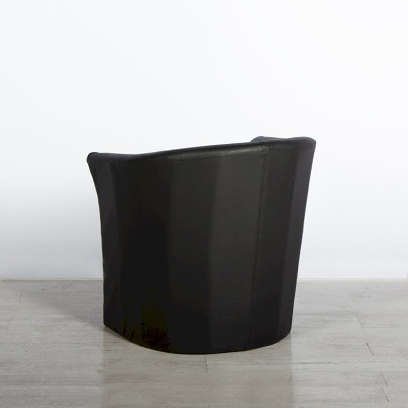 Black Leather Tub Chair