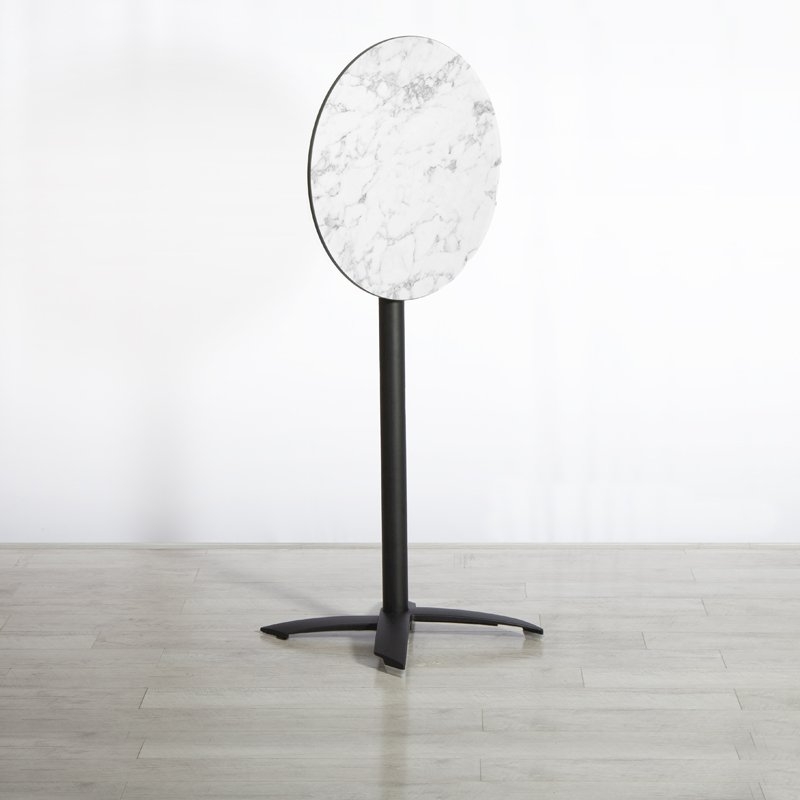 600mm White Marble Round Poseur Table