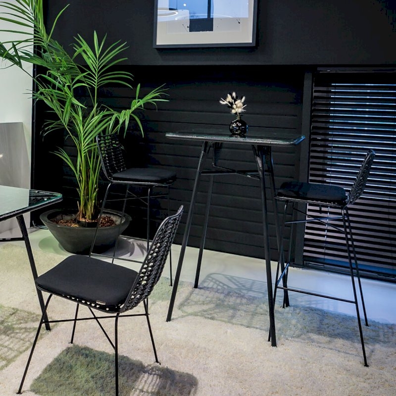 Miami Chair - Black with Black Cushion